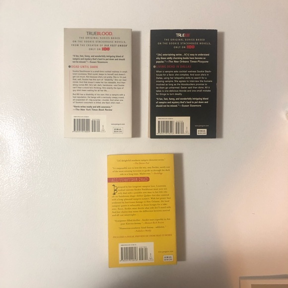 True Blood Charlaine Harris Sookie 3 Paperback Books Dead Dark, Dallas, Together - Picture 2 of 6